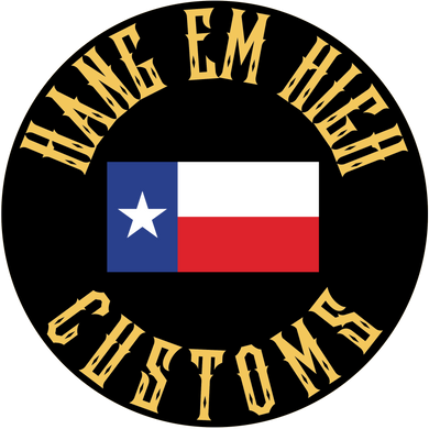 Hang Em High Customs: Round HHC Texas Sticker